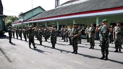 Yel-yel Brawijaya Kobarkan Semangat Prajurit Kodim 0822 Bondowoso