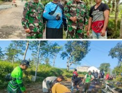 Meminimalisir Kecelakaan, Kades Tanahwulan Bondowoso Lakukan Penambalan Jalan