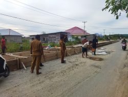 Kadis PUPR Taliabu Tinjau Lokasi Pekerjaan Median Jalan Fangahu
