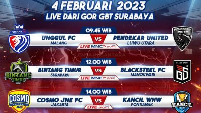 MNCTV Tayangkan Duel Big Match Bintang Timur Surabaya vs Black Steel Papua di Liga Futsal Profesional 2022/23