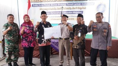 BPN Magetan Gelar Pemasangan Satu Juta Patok Batas Bidang Tanah