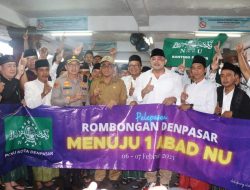 Kapolresta Denpasar Hadiri Pelepasan Jemaah NU Menuju Lapangan Delta Sidoarjo Jawa Timur