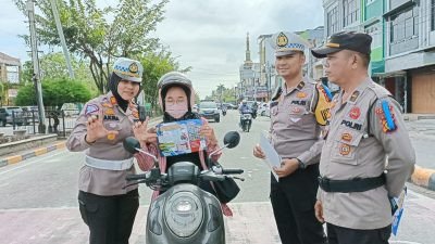 Ops Lancang Kuning, Satlantas Polres Dumai Sosialisasikan Tertib Berlalu Lintas