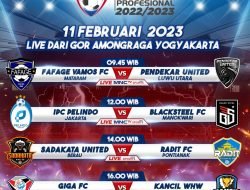 Pekan Ke-5, Fafage FC Banua vs Pendekar United dan Pelindo Mutiara FC vs Black Steel Papua Tayang di MNCTV