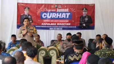 Gelar Jumat Curhat, Kapolres Magetan Tampung Saran Pengurus Perguruan Pencak Silat dan Para Kades