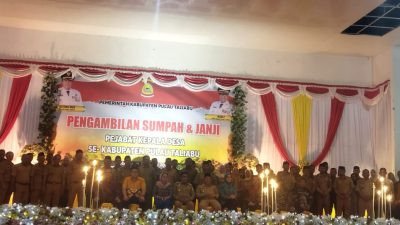 Bupati Taliabu Lantik 57 Pejabat Kepala Desa Sementara