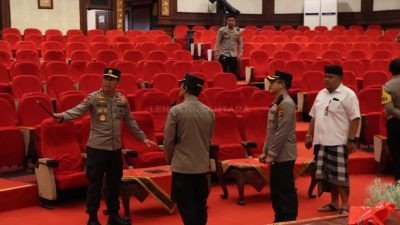 Jelang Piala Dunia U-20, Kapolresta Denpasar Dampingi Kapolda Bali Cek Proyek Renovasi Gedung Ksirarnawa Art Center