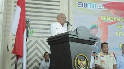 Bupati Asahan Ikuti Pembukaan Turnamen Bola Volly Dandim Cup I