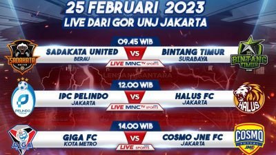 Saksikan Pekan ke-6 Liga Futsal Profesional, Sadakata FC Hadapi Bintang Timur Surabaya di MNCTV