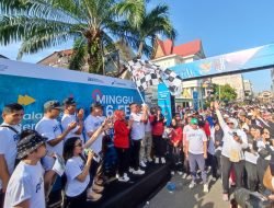 Ribuan Warga Rohil Antusias Ikut Jalan Sehat Bersama BUMN