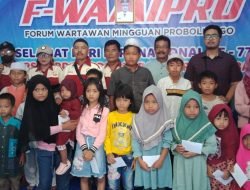Puncak HPN ke-77 Tahun 2023, F-Wamipro Memberikan Santunan Kepada Anak Yatim Piatu