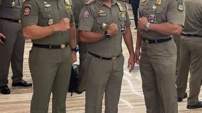 Rayakan HUT ke-73, Satpol PP Taliabu Hadiri Rakornas Tingkat Nasional di Makassar