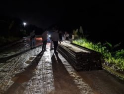 Polsek Sungai Sembilan Dumai Temukan Kayu Olahan Tak Bertuan