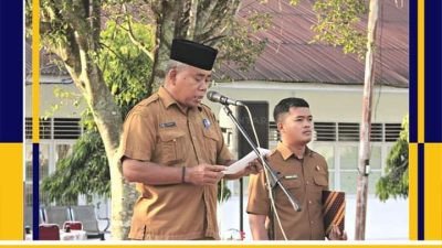 Staf Ahli Bupati Pimpin Apel Gabungan Pegawai di Pemkab Labuhanbatu