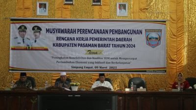 Musrenbang RKPD Pasaman Barat Prioritaskan Kepentingan Masyrakat