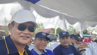 Hasrul Bacaleg Nasdem Dapil 2 Riau Hadiri Ulang Tahun ke-23 Desa Pandau Jaya Kampar