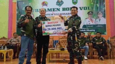 Wakil Bupati Pasaman Tutup Turnamen Volly Ball Danrem 032 Wirabraja Cup Tahun 2023