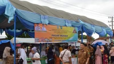 Masyarakat Kota Padang Sidempuan Serbu Pasar Murah di Padang Matinggi