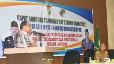 PJ Bupati Kampar Membuka Rapat RAT KPRI dan Pencabutan Undian Pertama dengan Hadiah Utama Umroh