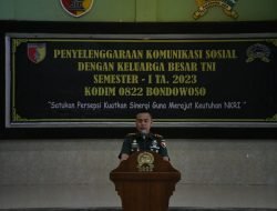 Kodim 0822 Bondowoso Selenggaraan Komsos dengan Keluarga Besar TNI 2023