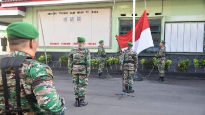 Sampaikan Amanat Pangdam V/Brawijaya, Kodim 0822 Bondowoso Gelar Upacara 17-an