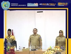 Bupati dan Wakil Bupati Labuhanbatu Ikuti Rakor Secara Virtual dengan KPK RI