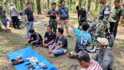 Empat Orang Terduga Pengedar Sabu Ditangkap Personil Kodim 0209/LB