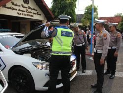 Jelang Lebaran, Satlantas Polres Bojonegoro Cek Kesiapan Personel dan Randis