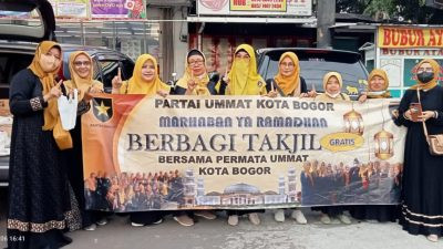 Peduli Sesama di Bulan Suci Ramadhan, Permata Ummat Kota Bogor Berbagi Takjil