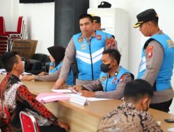 Kapolres Magetan Memantau Langsung Kegiatan Pendaftaran Calon Peserta Penerimaan Anggota Polri Tahun 2023