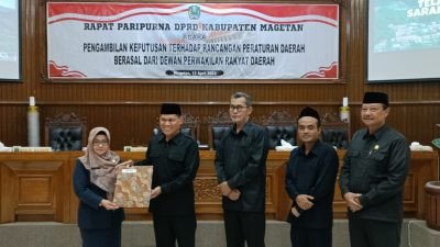 DPRD Magetan Gelar Rapat Paripurna Pengambilan Keputusan Rancangan Peraturan Daerah