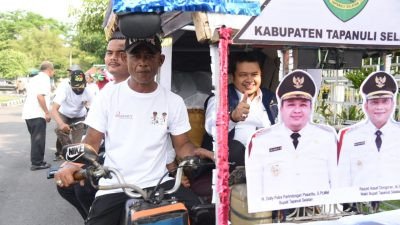 Bupati Tapsel Naik Betor Menuju Musrenbang RKPD 2024 Provsu di Medan