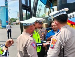 Jelang Mudik Lebaran 2023, Satlantas Polres Magetan Lakukan Ramp Check Uji Kelayakan Kendaraan