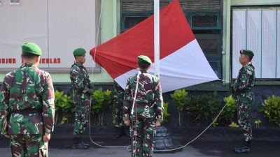 Kodim 0822 Bondowoso Gelar Upacara Bendera tanggal 17an di Bulan April