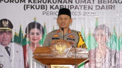 Kapolres Dairi Hadiri Pelantikan Forum Kerukunan Umat Beragama Periode 2023-2028