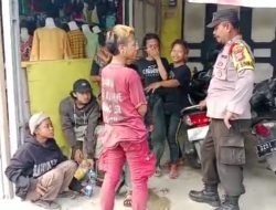 Polisi Memberikan Himbauan Kamtibmas Kepada Anak Punk di Kalipucang Pangandaran