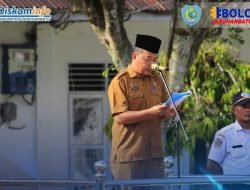 Asisten Perekonomian Menjadi Pembina Apel Gabungan di Pemkab Labuhanbatu