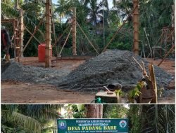Pemdes Desa Padang Baru Kaur Bangun Gudang Desa