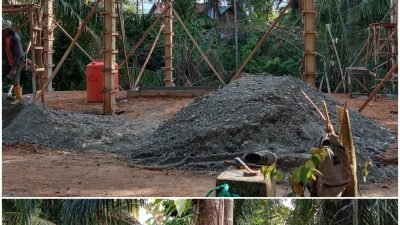 Pemdes Desa Padang Baru Kaur Bangun Gudang Desa