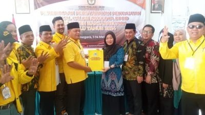 Penuh dengan Dramatis, Berkas 50 Bacaleg Golkar, Akhirnya Diterima KPU Banjarnegara