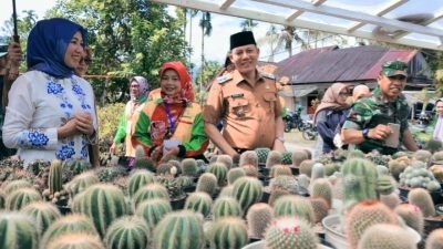 Wabup Sabar AS Buka Festival Tanaman Hias, Ketua TP PKK Pasaman Puji Bunga Kaktus dan Bougenville Masyarakat Bonjol