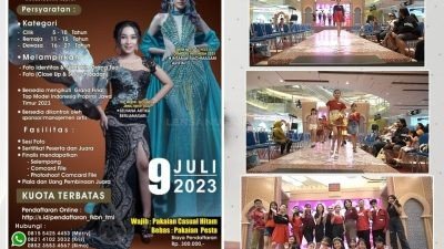 Dibuka Pendaftaran Audisi FKBN Top Model Indonesia Jatim se-Karesidenan Kediri, Berpusat di Mall Kediri Town Square