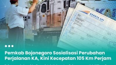 Pemkab Bojonegoro Sosialisasi Perubahan Perjalanan KA, Kini Kecepatan 105 KM Per Jam
