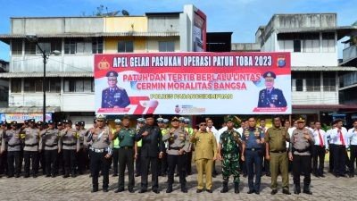 Wakil Wali Kota Padangsidimpuan Hadiri Apel Gelar Pasukan Operasi Patuh Toba 2023