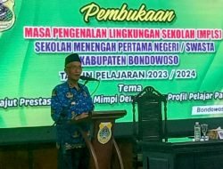 Buka MPLS Tahun Ajaran 2023/2024, Bupati Bondowoso Imbau Jadikan Ajang Pembinaan Mental Siswa