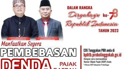 Semangat HUT ke-78 Kemerdekaan RI, Pemkab Probolinggo Lakukan Pembebasan Denda Pajak Daerah PBB