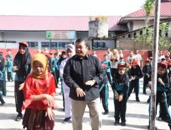 Bupati Tapsel Senam Pagi Bersama Siswa di Lapangan SDN 101201 Sipirok, Meriahkan Gebyar Sekolah Sehat