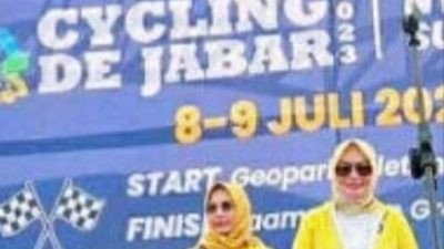 Anggota DPRD Pangandaran Ade Ruminah Apresisasi Cycling De Jabar 2023