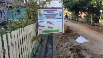 Pembangunan Drainase Sepanjang 140,7 Meter di Desa Onemay Taliabu Tuntas Dikerjakan