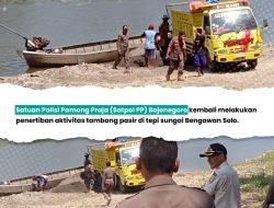 Satpol PP Bojonegoro Kembali Tertibkan Tambang Pasir Ilegal di Bengawan Solo